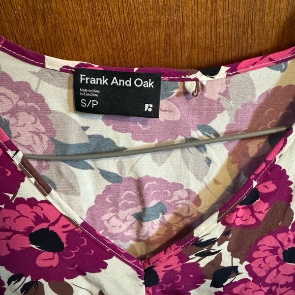 Frank and Oak The Babydoll Top  floral blouse - Picture 3 of 3